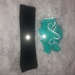 Lululemon headband and Lululemon scrunchie
